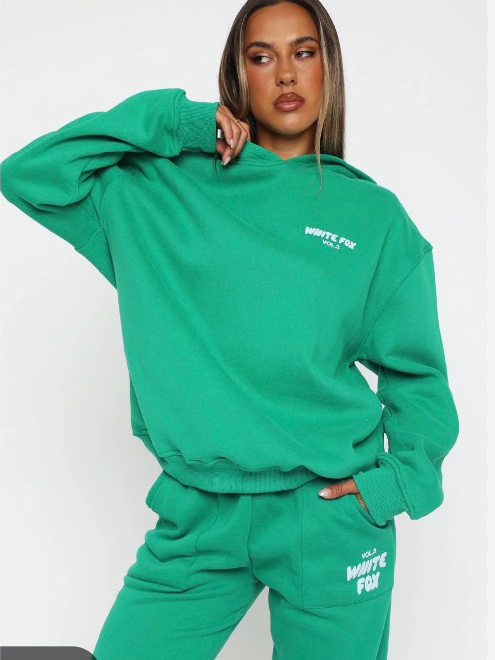 White Fox Boutique Emerald Green Oversized Hoodie